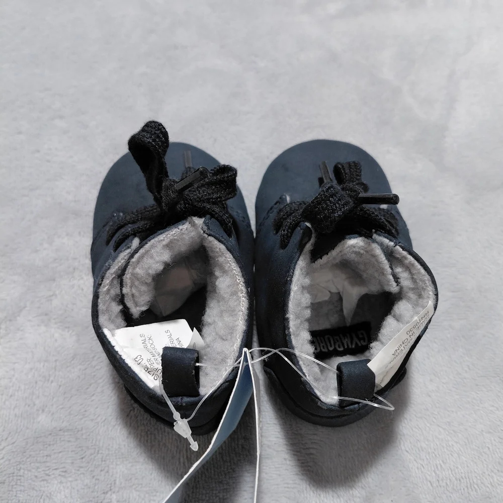 Gymboree Navy Blue Baby Crib Shoes Size 3